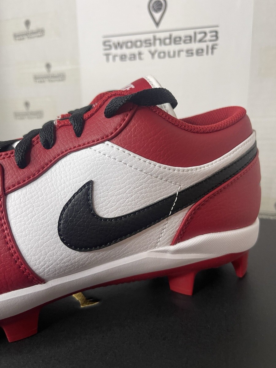 Nike Air Jordan 1 MCS Low \'Chicago\' Baseball Cleats CJ8524-611 Size 14 Nike Air Jordan 1 Retro MCS Low Chicago Baseball Cleats  main image 4
