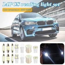 14x Car Interior Package Map Dome License Plate Mixed LED Light Accessorie