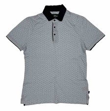 Rodd Gunn Men's Polo Shirt Size Small Sports Fit Blue Patterned Menswear