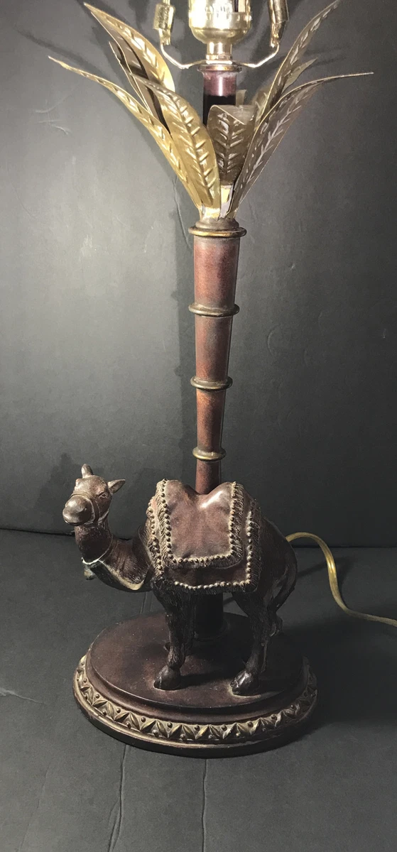 Antique bronze palm sale leaf floor lamp