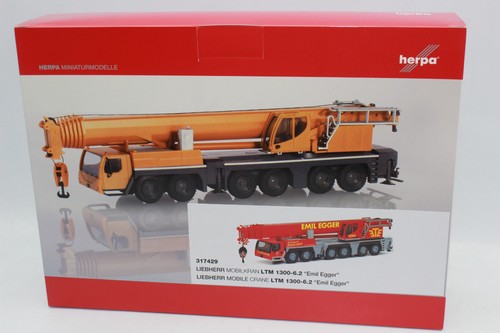 Herpa 317429 Liebherr Mobile Crane Ltm 1300-6.2 Emil Egger Swiss KRAN 1:87 H0 - Picture 2 of 12