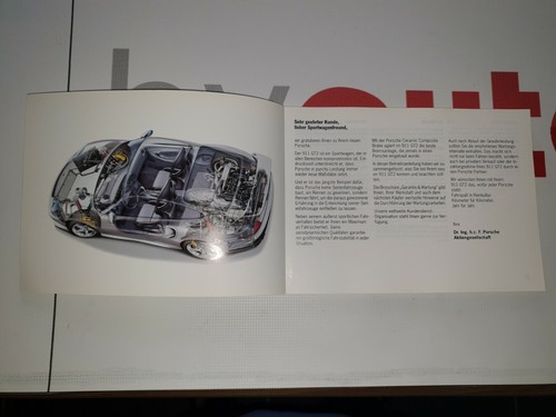 Original Operating Manual Porsche 911 GT2 Type 996 GT2 Mk 2 Erstausgabe - Picture 2 of 5