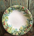 Department 56 15" Handpainted Serving Bowl Raised Berries Leaves Floral - Italy — photo 3