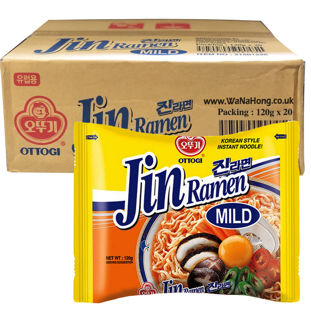 Ottogi Jin Ramen Mild Noodles (Pack of 20)