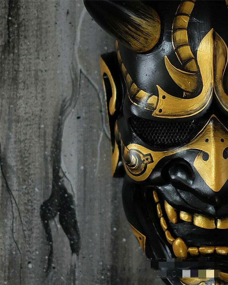 Halloween Japanese Hannya Mask Devil Demon Oni Samurai Prajna Prop ...