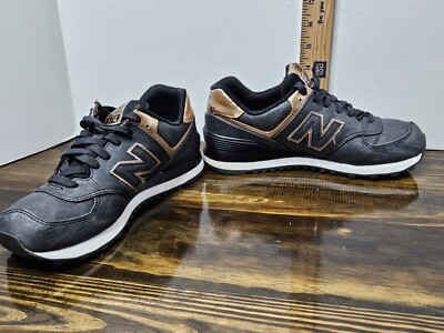 New Balance 574 Womens Size 7 Sneakers Black Rose Gold