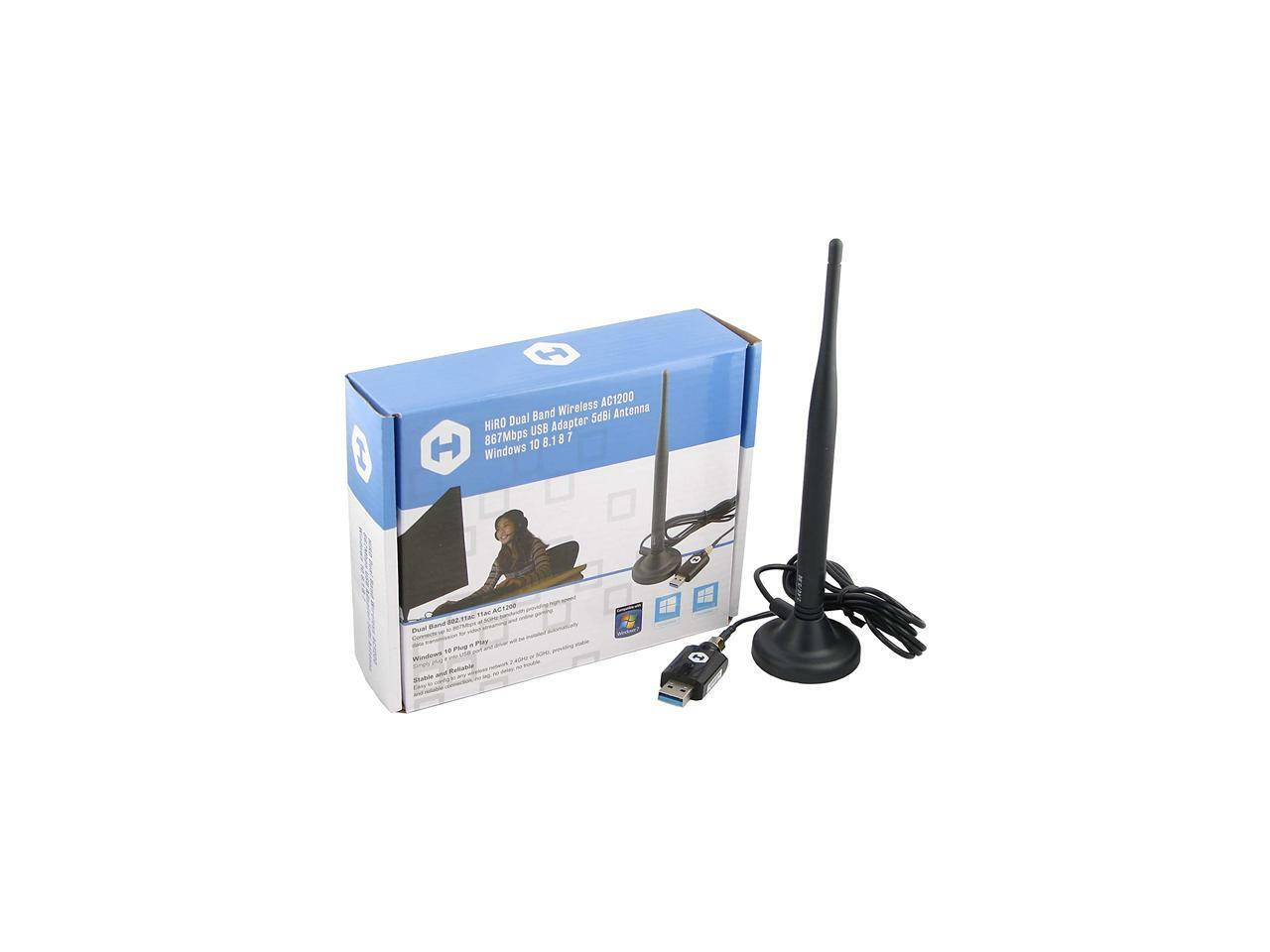 HIRO H50355 Двухдиапазонный беспроводной USB-сетевой адаптер стандарта 802.11ac AC1200