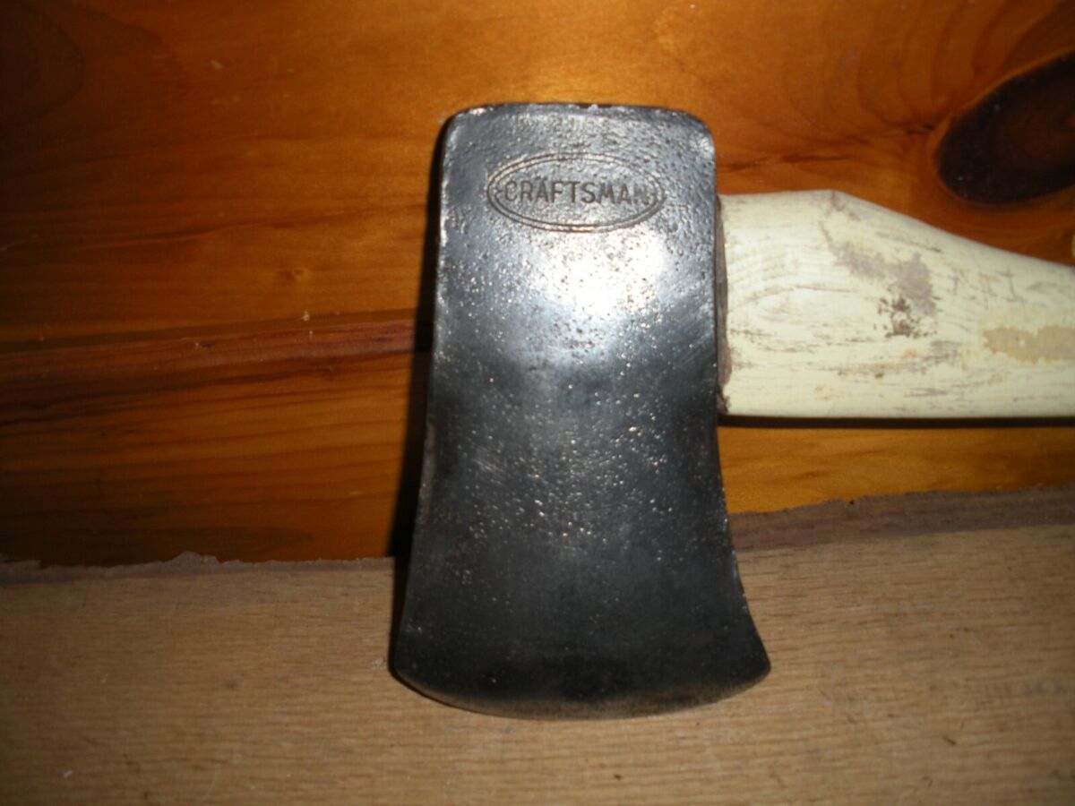Vintage 1920's Round Logo CRAFTSMAN Single Bit Axe Vintage 1920's Round Logo CRAFTSMAN Single Bit Axe