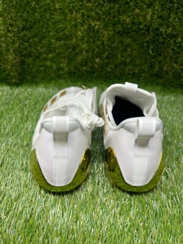 Adidas Adizero White Gold Metallic Football Cleats GX5122 Mens Size 13 NEW - Picture 4 of 7