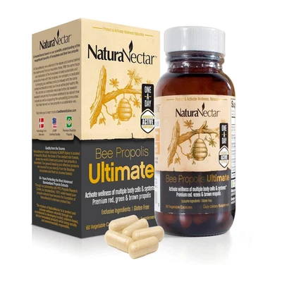 Naturanectar - Ultimate Bee Propolis Capsules - Nsf Contents Certified - Image 1 of 4