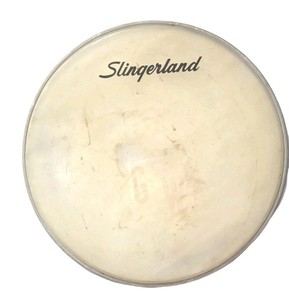 Vintage Slingerland Kick Bass Drum Batter Head 20” USA Script Logo Coated 1960s