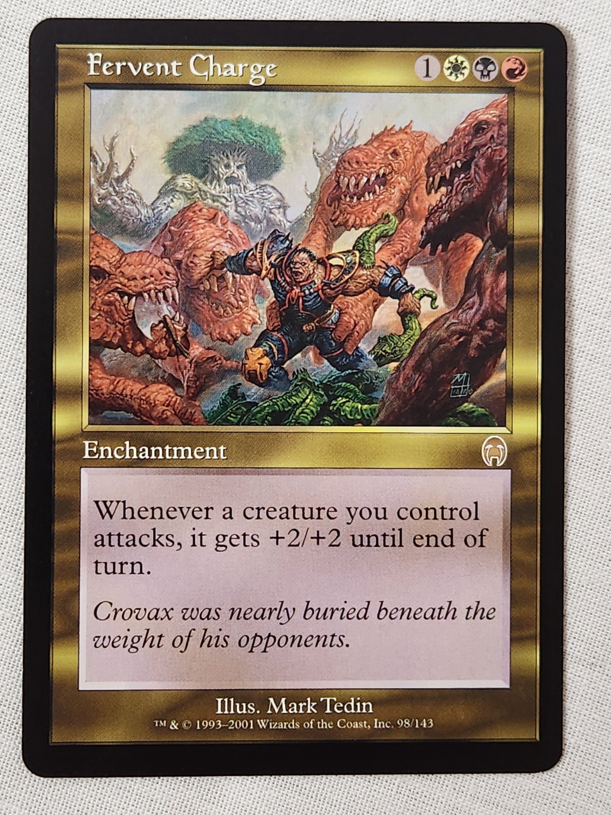 NM Fervent Charge Apocalypse Mtg Magic the Gathering