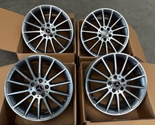 4x Mercedes AMG Felgen 18-Zoll A1764010200 grau poliert B-Klasse A-Klasse CLA