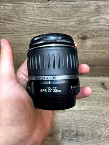 Canon EF-S 18-55mm Zoom Lens Black 58mm Diameter with Cap for APS-C DSLR Cameras