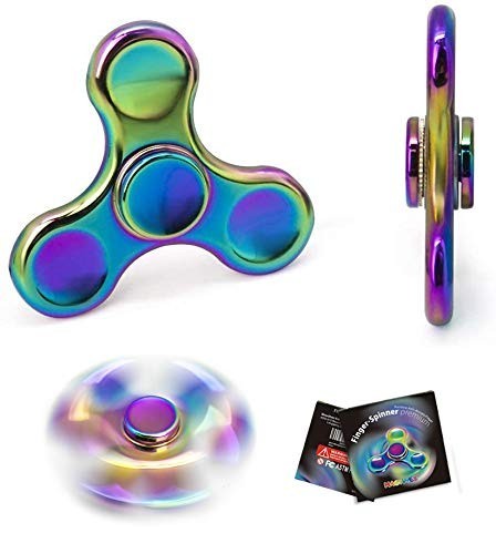 Rainbow Anti-Anxiety Fidget Spinner [Metal Fidget Spinner] Figit Hand ...