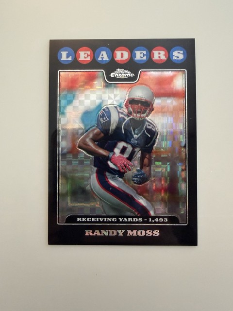 2008 Topps Chrome Leaders Xfractor Randy Moss #TC128 New England Patriots