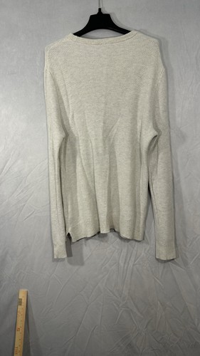 Express Thermal Crewneck Long Sleeve Shirt Men’s Large Light Gray Tone - Picture 13 of 14