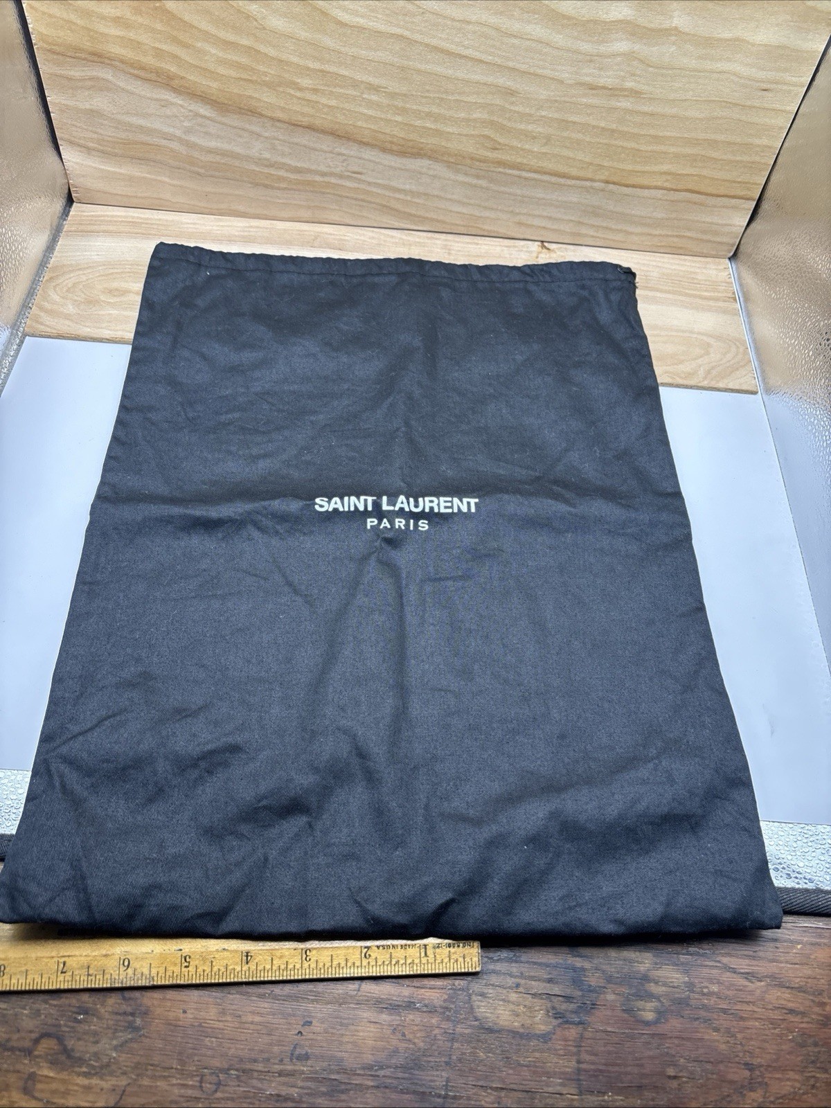 Saint Laurent Paris sacchetto antipolvere nero 13 1 2 pollici x 17 pollici