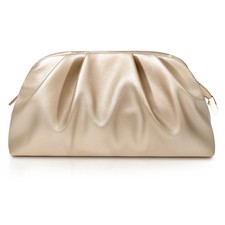 Clutch Purse for Women Soft Pleated PU Wedding Clutch, Elegant Evening Bag fo...