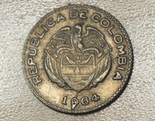 1964 Colombia 10 Centavos Die Crack