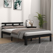 Cadre de Lit Bois de Pin Massif 120x200 cm Blanc Double Adulte Sommier vidaXL