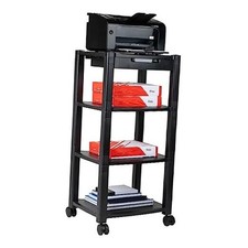 Rolling Printer Cart, Utility Cart, Printer Stand, Desk Storage, Office,