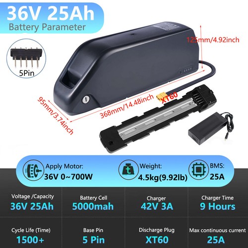 Hailong ebike akku 48V 36V 20Ah 25Ah Lithium-Ionen for Fahrrad Bafang +Ladegerät - Bild 18 von 18