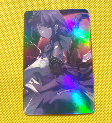 Raiden Shogun Black Cat GENSHIN IMPACT Goddess Anime Waifu ACG Holo Card
