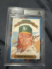 1988 Donruss Super Diamond Kings 1 Mark McGwire Auto Signed Beckett Encapsulated