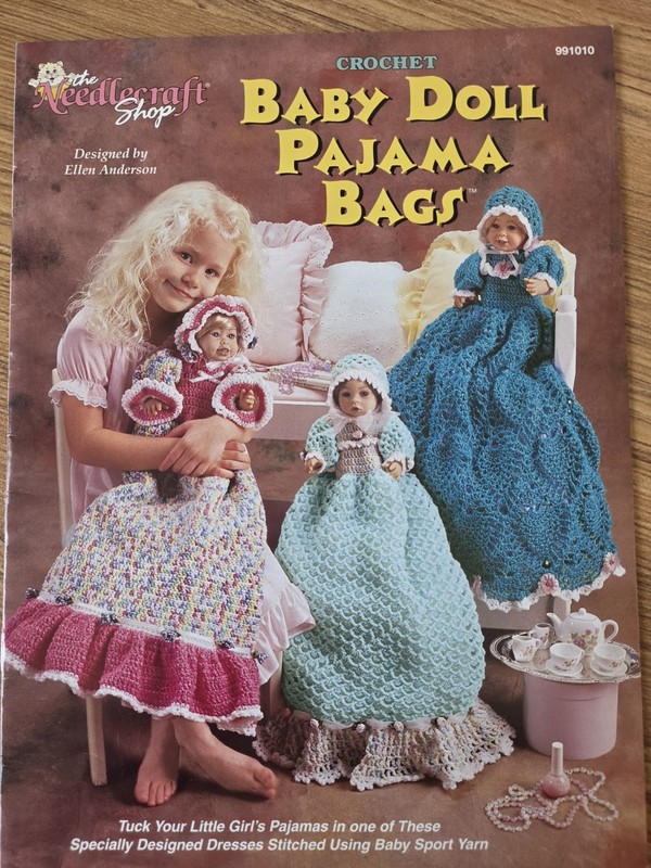 The Needlecraft Shop Crochet Baby Doll Pajama Bags Pattern Book #991010