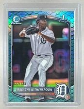 Malachi Witherspoon 2025 Bowman Chrome Draft #BDC-172 Aqua Reptilian 1st RC /125