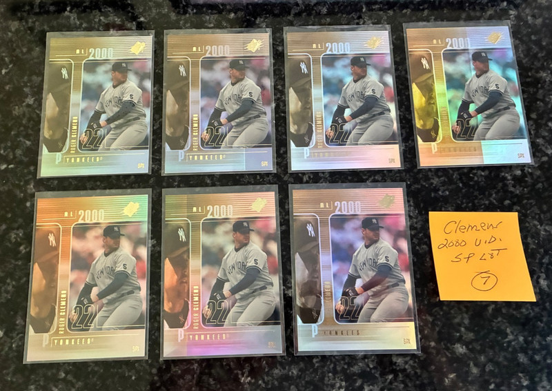 ROGER CLEMENS (SHORT PRINTS) CARD LOT- 2000 UPPER DECK.........7 TOTAL