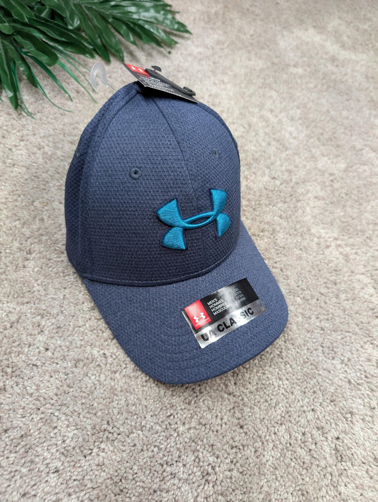 Under Armour Hat Cap Fitted Mens Large Blue UA Classic Stret