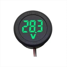 Car Voltmeter DC 4-100V LED Digital Display Round Two Wire panel Voltage Meter