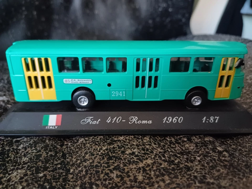 Autobus Fiat 410 Atac Roma Urbano H0 1/87 limited edition Metallo Rarissimo  - Immagine 3 di 4