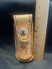 Brown Leather Knife Sheath Belt