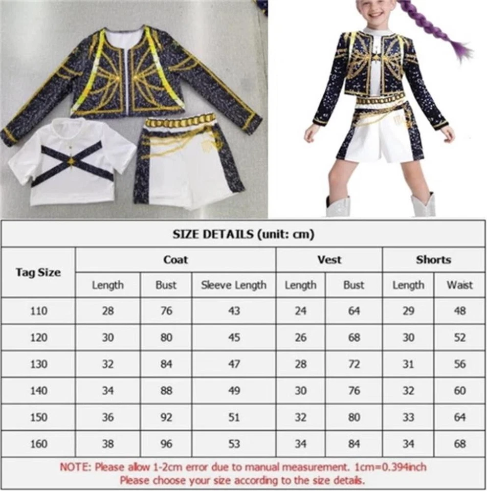 Kids Girls KPop Demon Hunters Costume Rumi Mira Zoey Cosplay Halloween Outfits - image 2 of 4