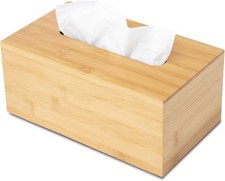 Design Tissue Box Holder, Modern, Minimalist, and Durable Wooden Bamboo Tissue