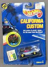 Hot Wheels California Customs Custom Corvette Chrome Blue Pink New 1990 Vintage