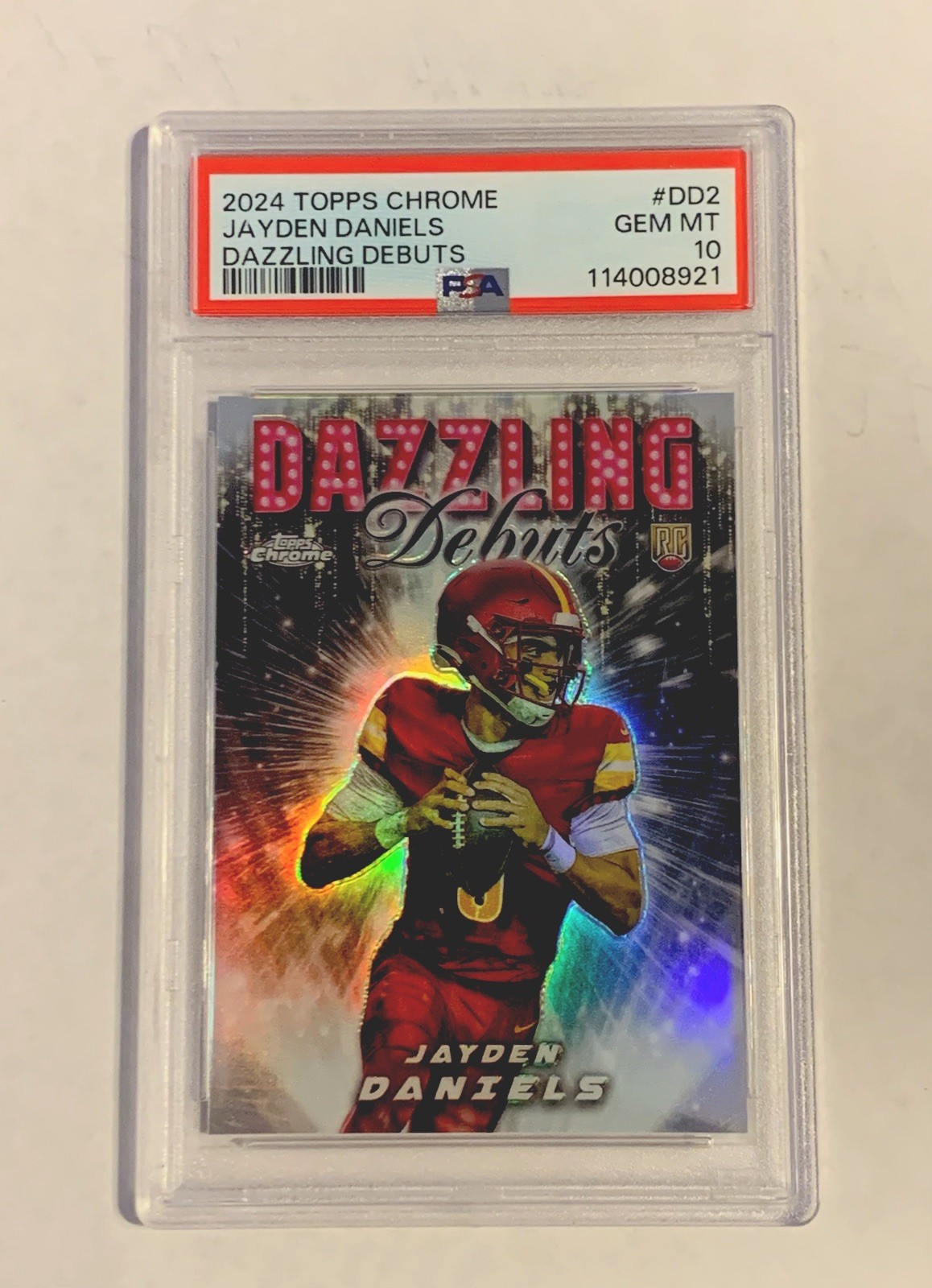 Jayden Daniels Topps Chrome Dazzling Debuts #DD2 Base
