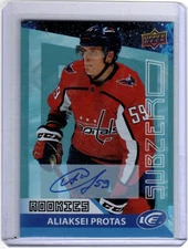 2021-22 Upper Deck Ice #SZ-31 Aliaksei Protas Sub Zero Blue Autographs