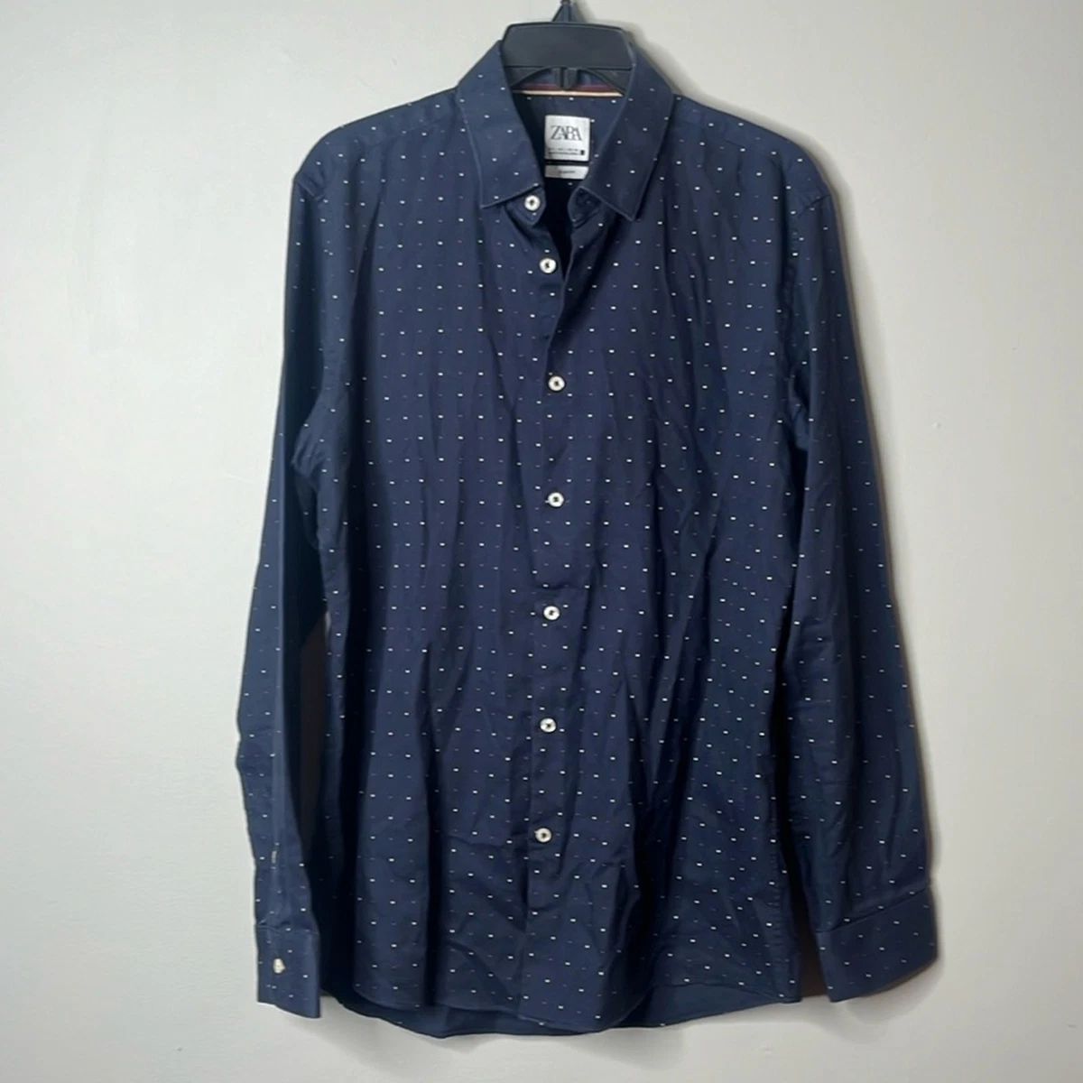 Zara Blue Slim Dress Shirts for Men for sale | eBay