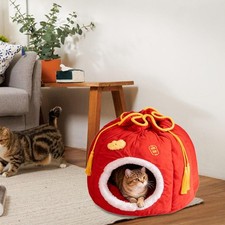 Cat Nest Compact Washable Enclosed Cartoon Pets Supplies Pet Shelter Cat Bed