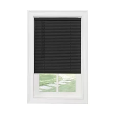 GII Morningstar Black Cordless Light Filtering Vinyl Mini Blind with 1 In. Slats