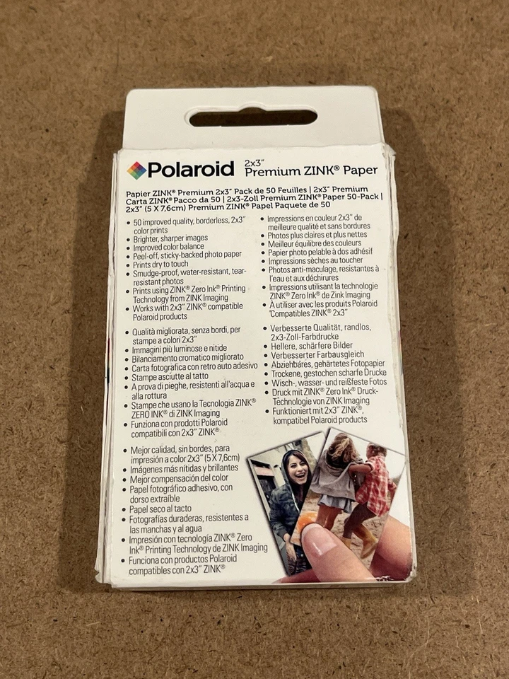 Polaroid Premium ZINK 2x3 inch 50 Sheets Photo Paper New Sealed Made USA - Image 2 of 3