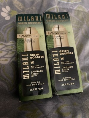 2x- Milani Green Goddess Glow Oil Vegan 100% Plant Based 1 Fl Oz.- Lot Of 2!
