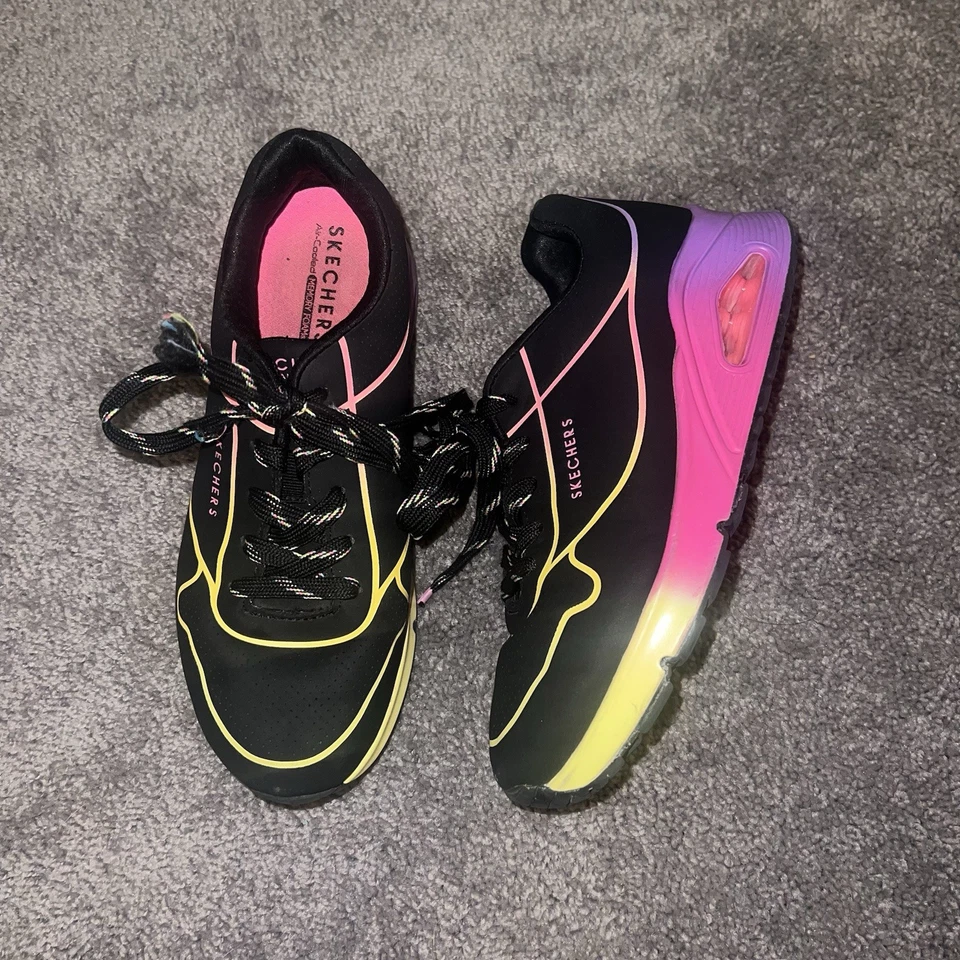 Zapatilla deportiva Skechers Street Uno Gen1-Pop of Neon para niña. Talla 3,5 Foto 3 de 4