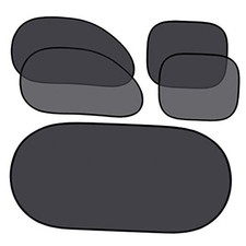Pieces Car Window Shade Set Include 4 Side Blocks Sun Shades and Rear 5 Black