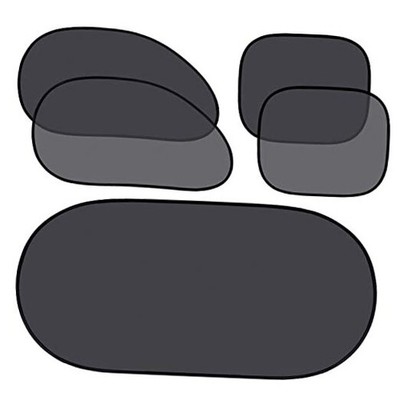 Pieces Car Window Shade Set Include 4 Side Blocks Sun Shades and Rear 5 Black
