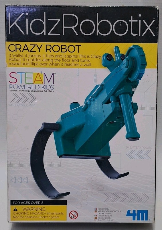 4M Kidz Robotix Crazy Robot Kit - Learning & Education Steam Powered Kids New